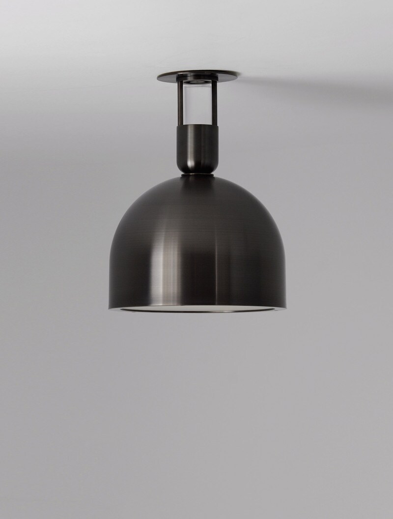 Aria 12" Flush Mount shown in Blackened Brass